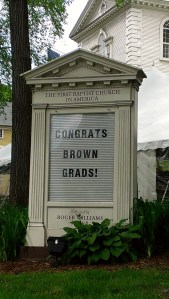 First Baptist Church in America - it really was as there was a historical sign, too!