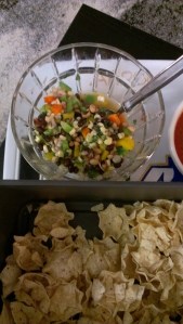 Texas caviar with chips