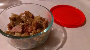 My leftovers as I was flying the next day!