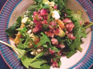 Avocado tangerine salad