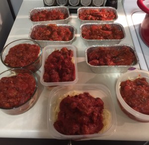 spaghetti in containers